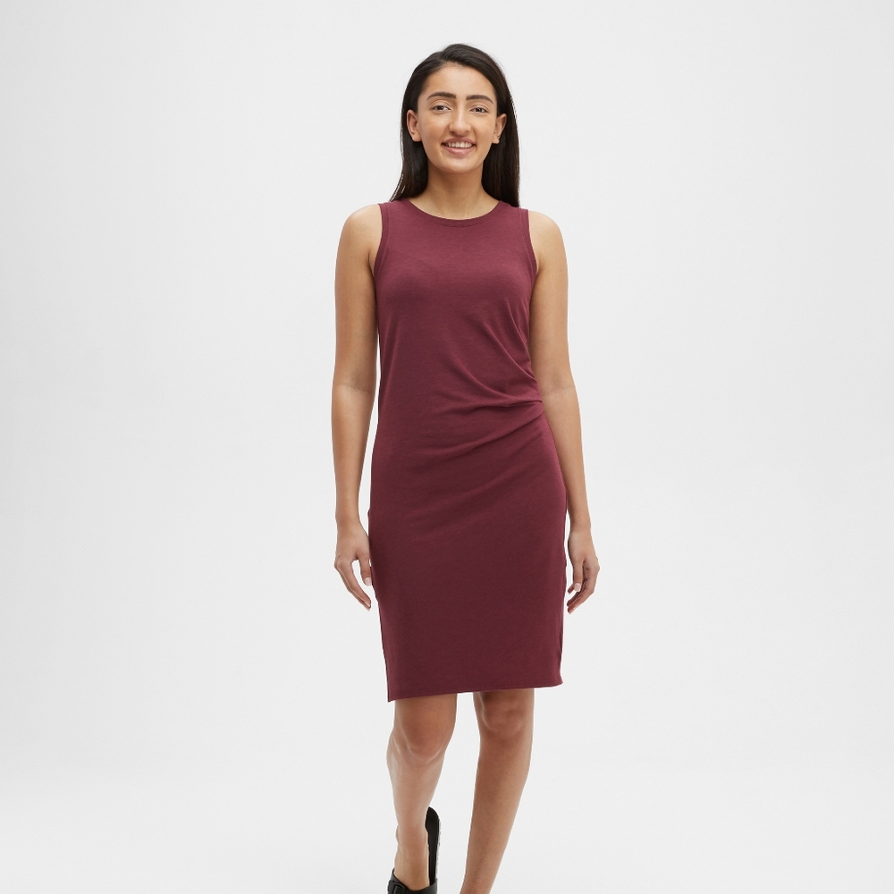 MEC Women's Sleeveless Wine Midi Sheath Dress